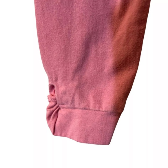 Old Navy Light Pink Knit Leggings Small 6-7 Knotted Hole at Hem Pull On Stretch - Picture 4 of 5